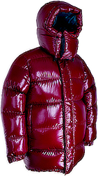 down parka - Big Parka - M - 800 g - 10-purple shiny/30-pepper silk