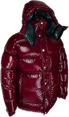 Daunenparka - Big Parka - M - 800 g - 10-purple shiny/30-pepper silk