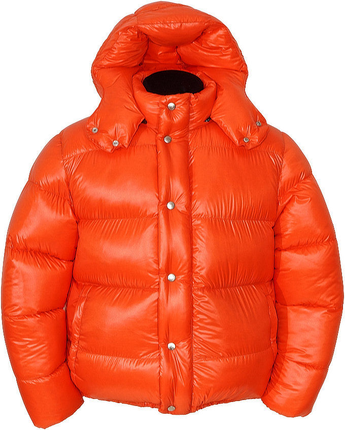 www.parkasite.com - down jacket Vinland Hoody orange shiny big