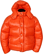 Daunenjacke - Vinland Hoody - XL - 900 g - F4-orange shiny/F4-orange shiny - Outdoor-Hood 